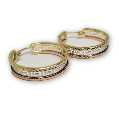 boucles d'oreilles versace|Versace Boucles d’Oreilles Femme .